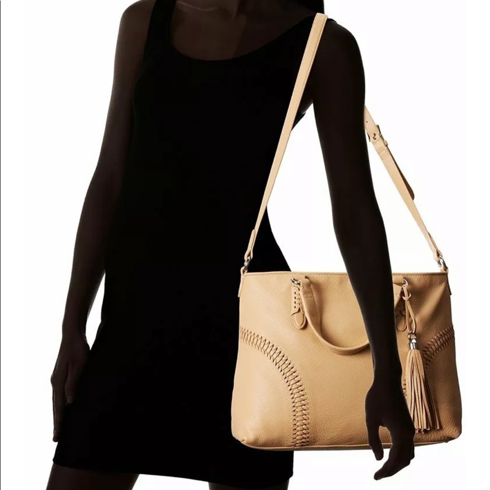 Lauren Ralph Lauren Indian Cove tan leather tote - Picture 4 of 14